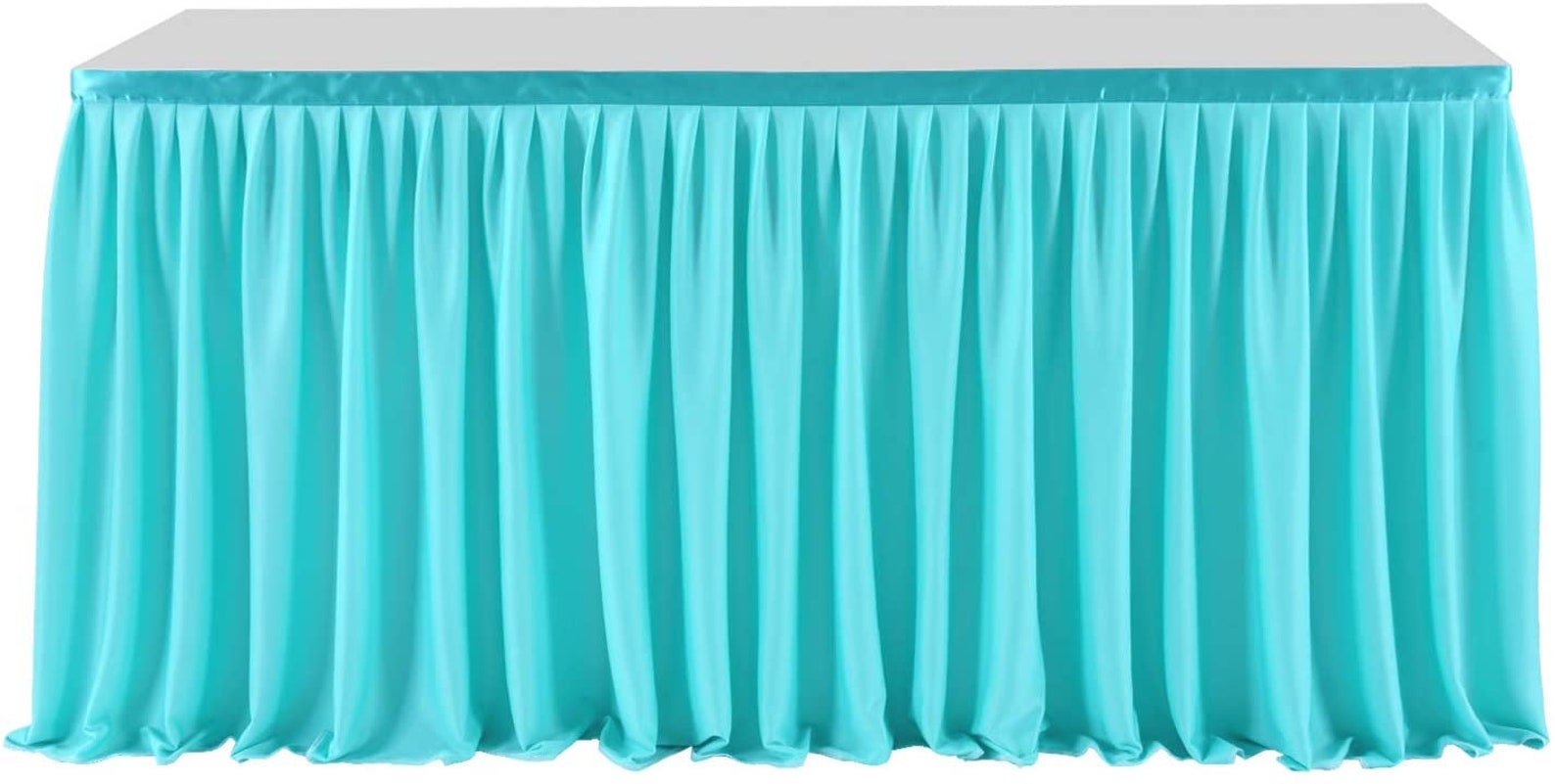 6 ft White Polyester Pleated Table Skirt for WeddingBridal | Etsy