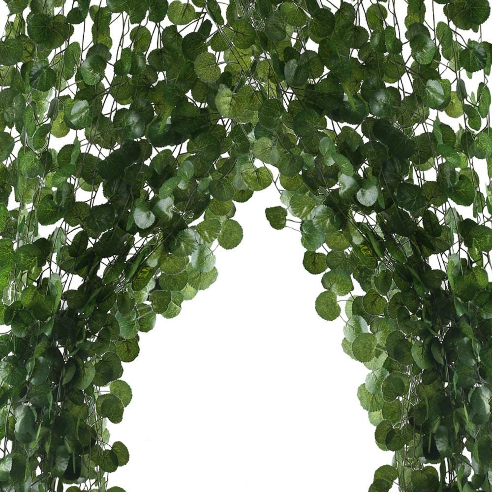 12 Pack 84 Feet Artificial Fake Hanging Vines Plant Faux Silk Etsy