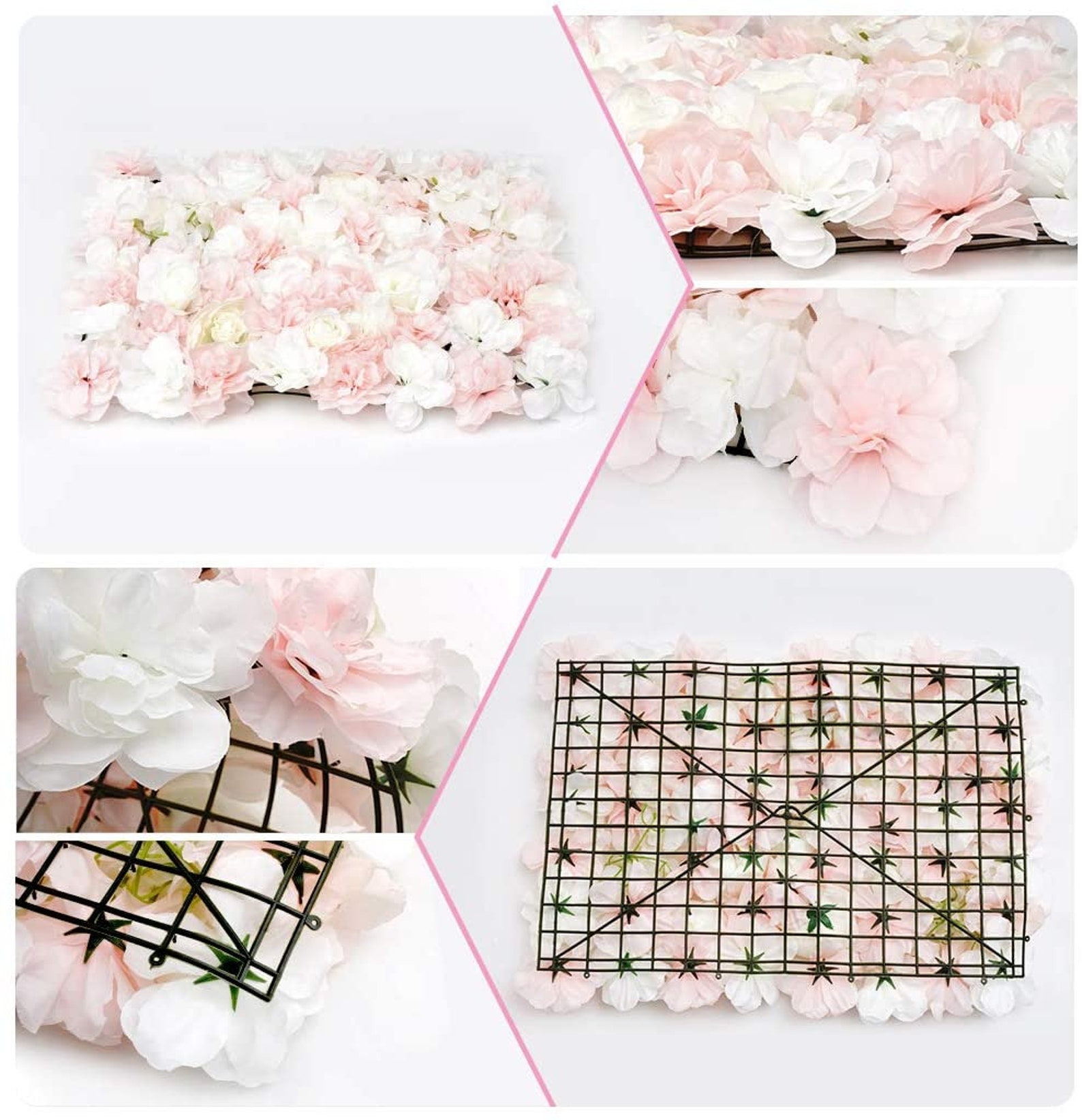 Flower Panels Artificial Flowers Wall Screen 60x40cm Etsy