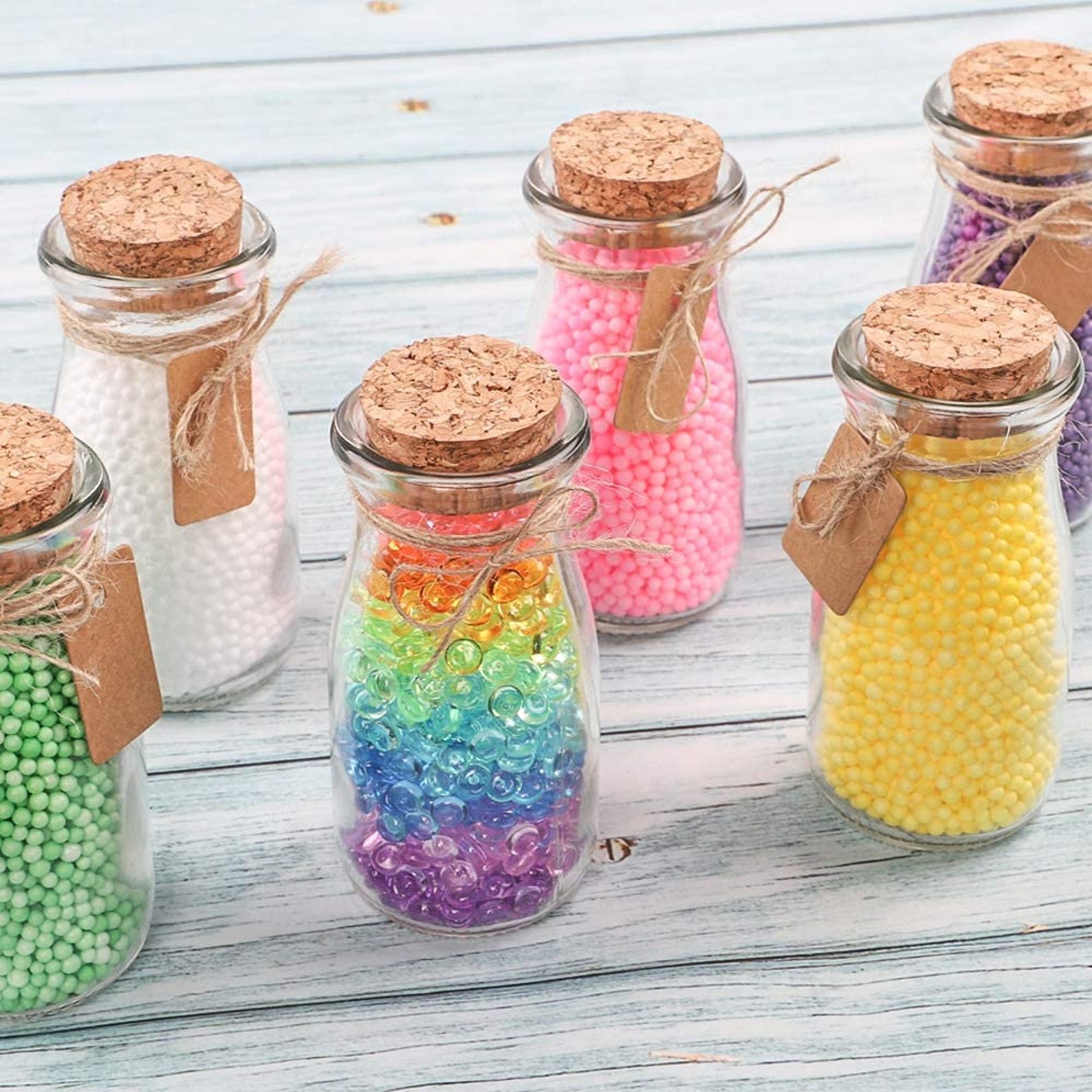 12pcs 4 x 2 Inches Small Glass Favor Jars Milk Glass Bottles Etsy