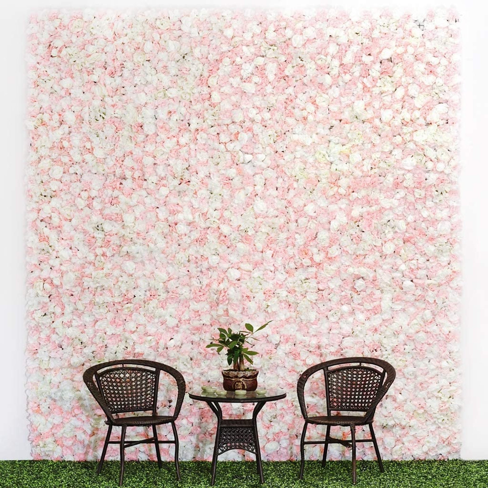 Flower Panels Artificial Flowers Wall Screen 60x40cm Etsy