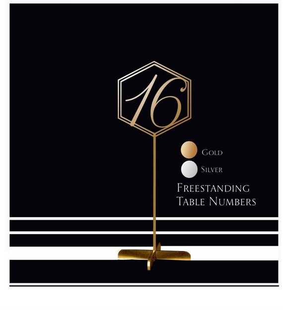 Table Numbers Wedding Signs Table Numbers Gold Table Numbers Etsy