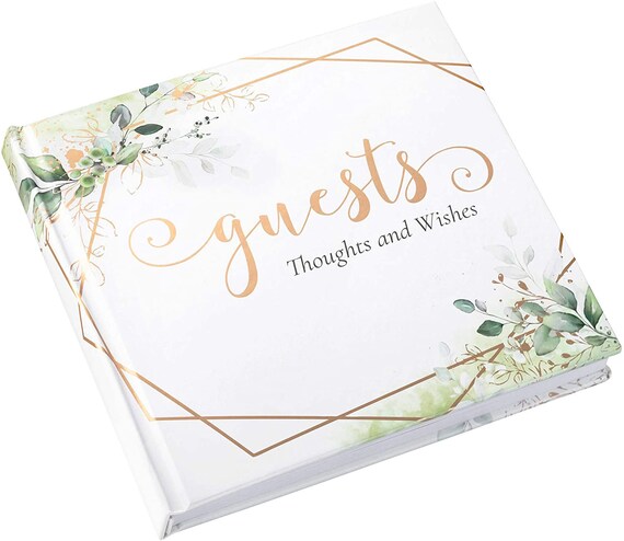 Guest Book With Gold Accents 0 65x8 25x8 15 Multi Etsy