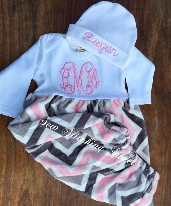 personalized baby clothes and blankets