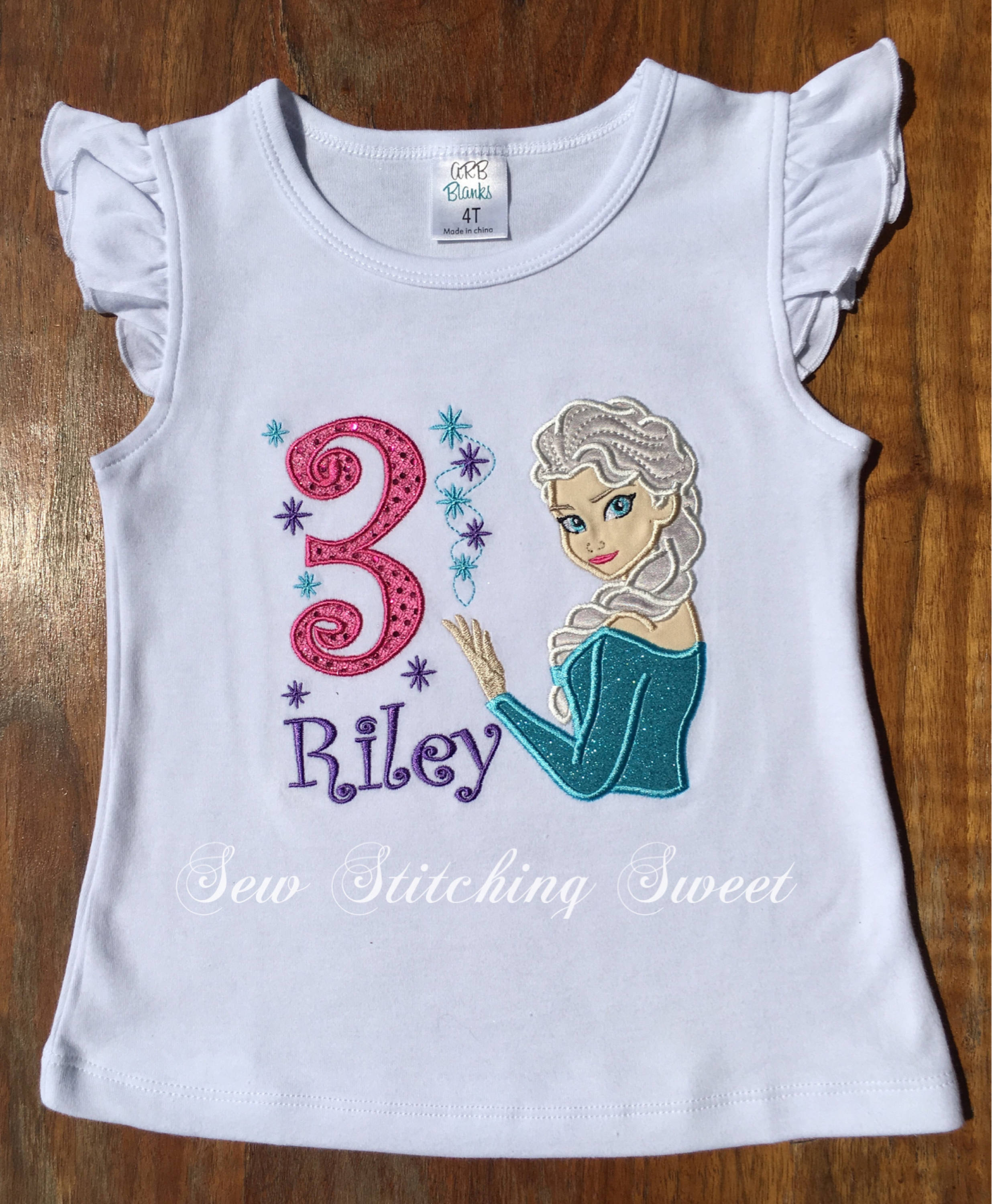 personalized elsa birthday shirt