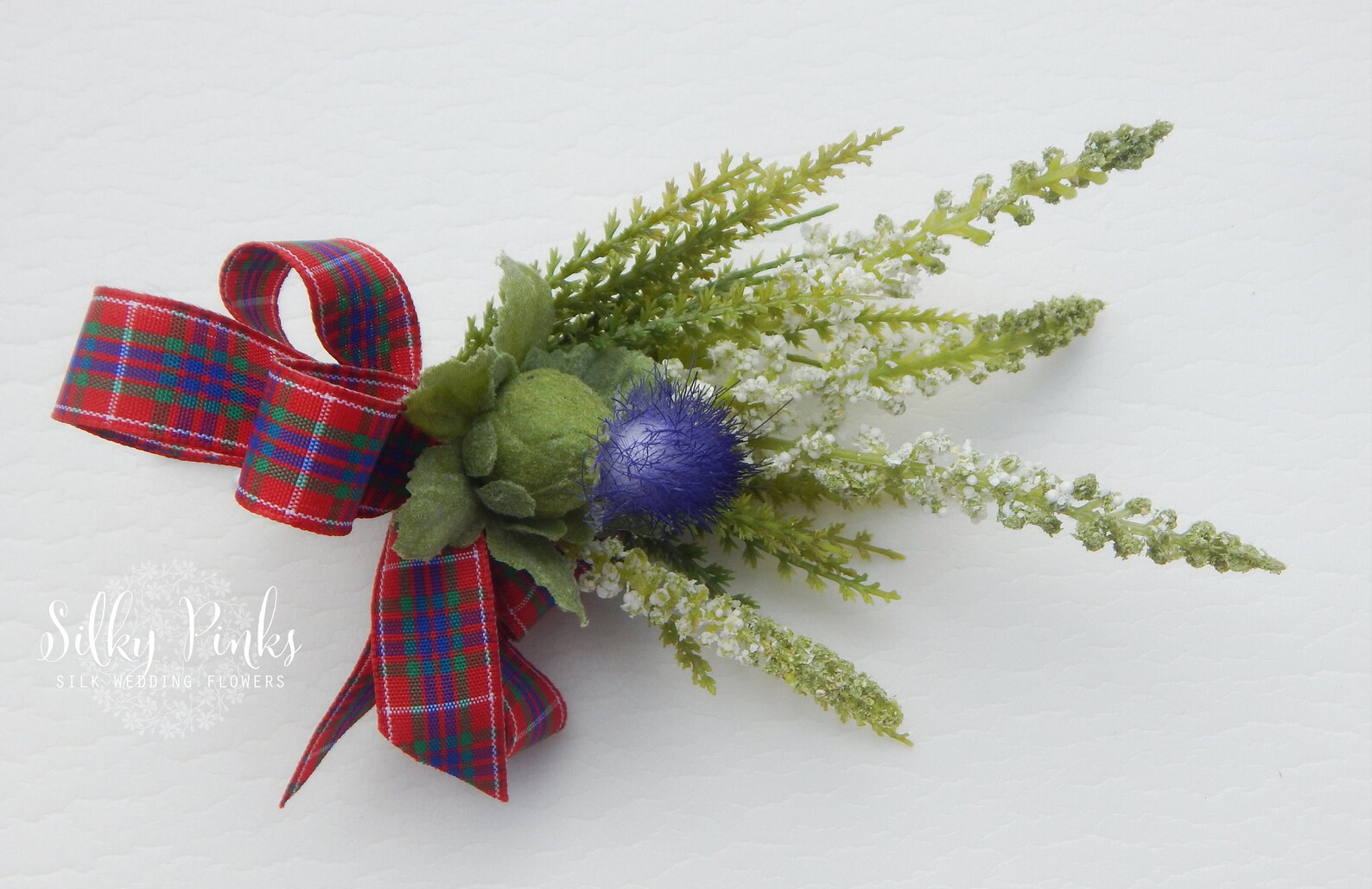 Heather Buttonhole Heather and Thistle Boutonniere Wedding Etsy