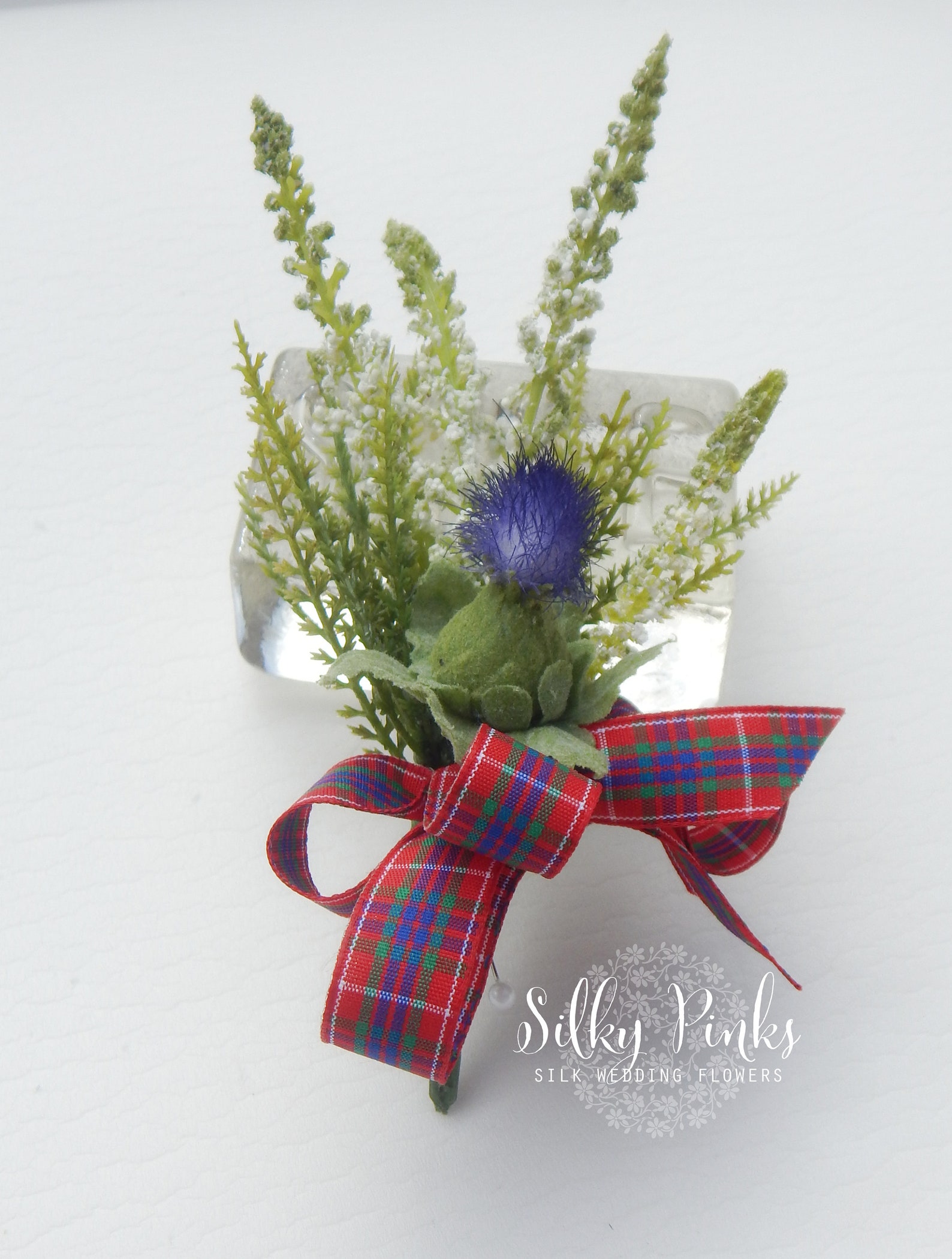 Heather Buttonhole Heather and Thistle Boutonniere Wedding Etsy