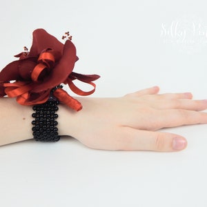 Hochzeit Armband, Anstecknadel, Braut Anstecknadel, Seidenhochzeitsblume, Hochzeit Armband, Hochzeit Armband