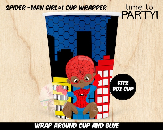 Personalized Spider-Man Dark Skin Baby Treat Box,Birthday Box,Superhero