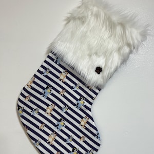 Bluey and Bingo handmade  Christmas stocking - big and handmade