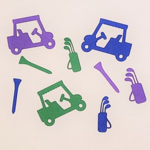 Golf Confetti - Any Color - Golf Die Cuts - Golf Cart Confetti - Golf Bag Confetti - Golf Tee Confetti - Golf Cart Die Cuts - Golf Party