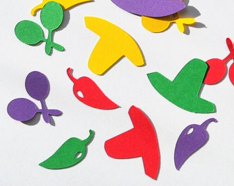 Cinco De Mayo Confetti - Cinco De Mayo Party - Cinco De Mayo Decor - Mexican Confetti - Cinco De Mayo - Pepper Confetti - Sombrero Confetti