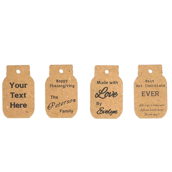 Custon Mason Jar Tags Any Size or Color - Personalized Mason Jar Tags - Mason Jar Tags- Tags - Baking Tags - Canning Tags - Preserve Tags