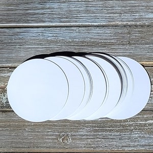 White Circle Die Cuts any Size and Count - White Circle Cut Outs - White Paper Circles - White Cardstock Circles - Paper Circles