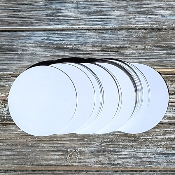 3" White Circle Die Cuts any Count - White Circle Cut Outs - White Paper Circles - White Cardstock Circles - Round White Circles