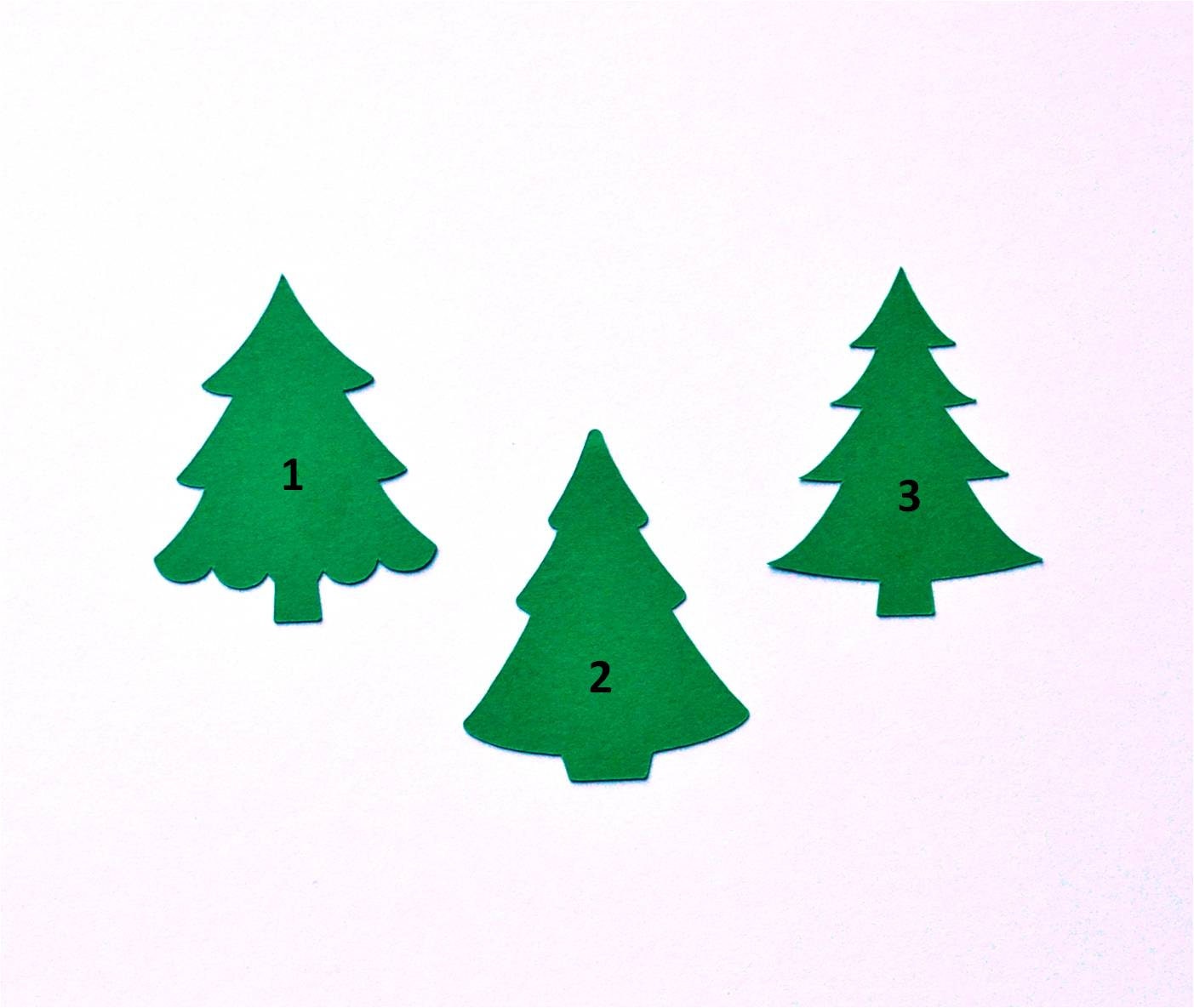 Christmas Tree Die Cuts All Sizes Christmas Trees Die Etsy