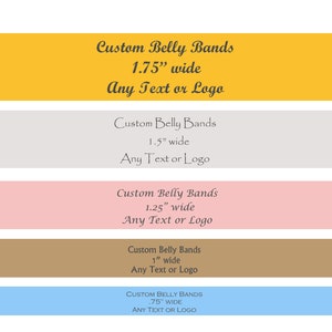 Faixas de barriga - 50 unidades - Escolha de cor, fonte, logotipo, tamanho - Faixas de barriga personalizadas - Envoltórios de papel - Faixas de papel - Faixas personalizadas