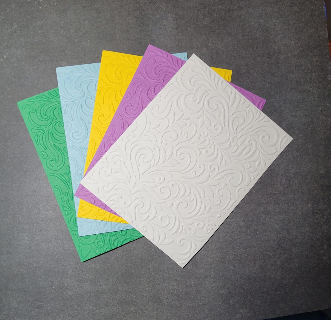 Floral Embossed Cardstock Paper 4.25 X 5.5 Inches - Embossed Card ...
