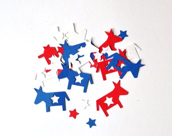 Democrat Confetti - Donkey Confetti - Red White and Blue Confetti - Political Confetti - Election Confetti - Red - White - Blue