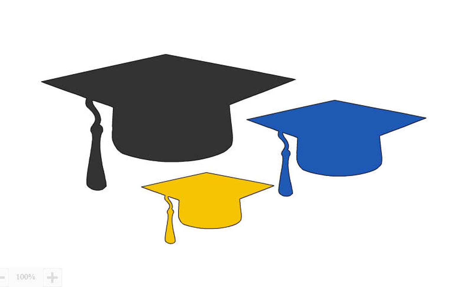 Graduation Cap Die Cuts Any Color Grad Cap Die Cut Black Etsy