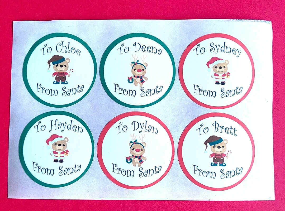 Personalized Santa Gift Tags From Santa Santa Gift Etsy