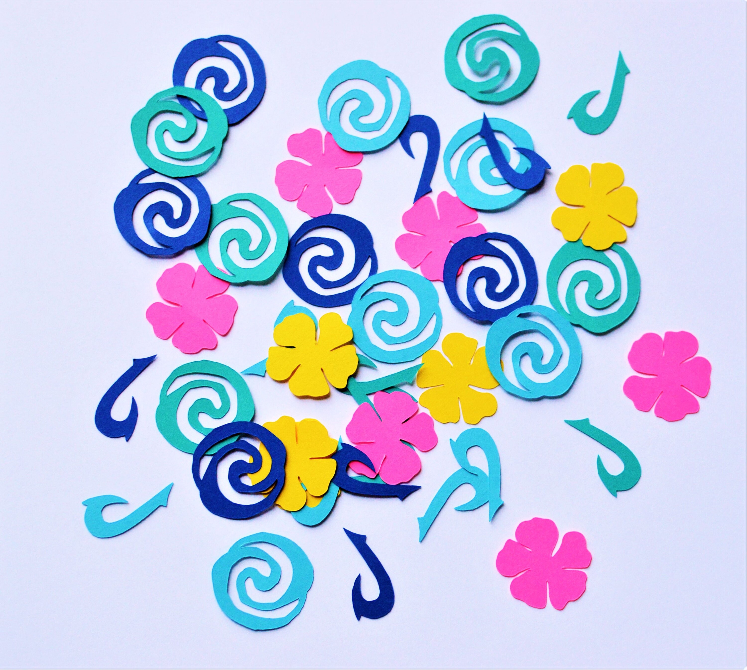 Moana Inspired Confetti Moana Confetti Hawaiian Confetti Hawaii Confetti Moana Party Decor Moana Party Paper Confetti