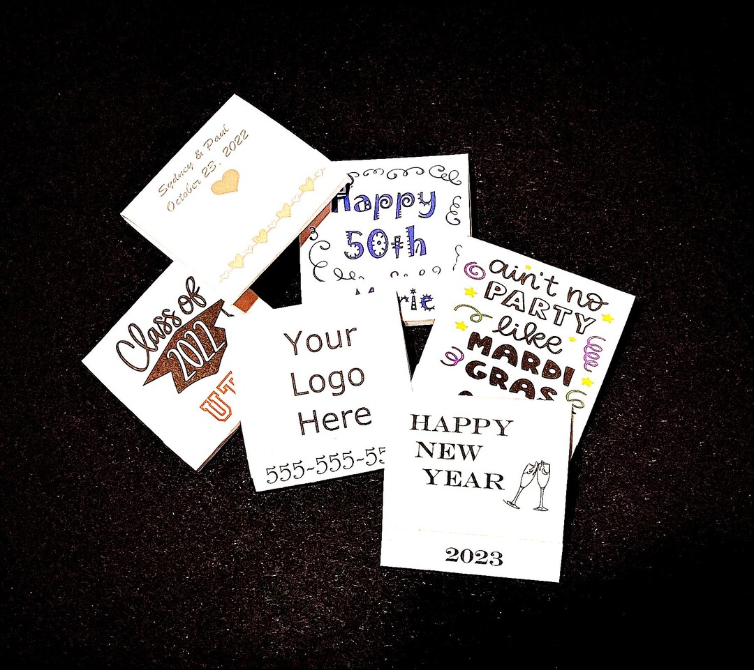 Personalized Matchbook NOTEPADS - Custom Matchbook NOTEPADS - Any Text ...