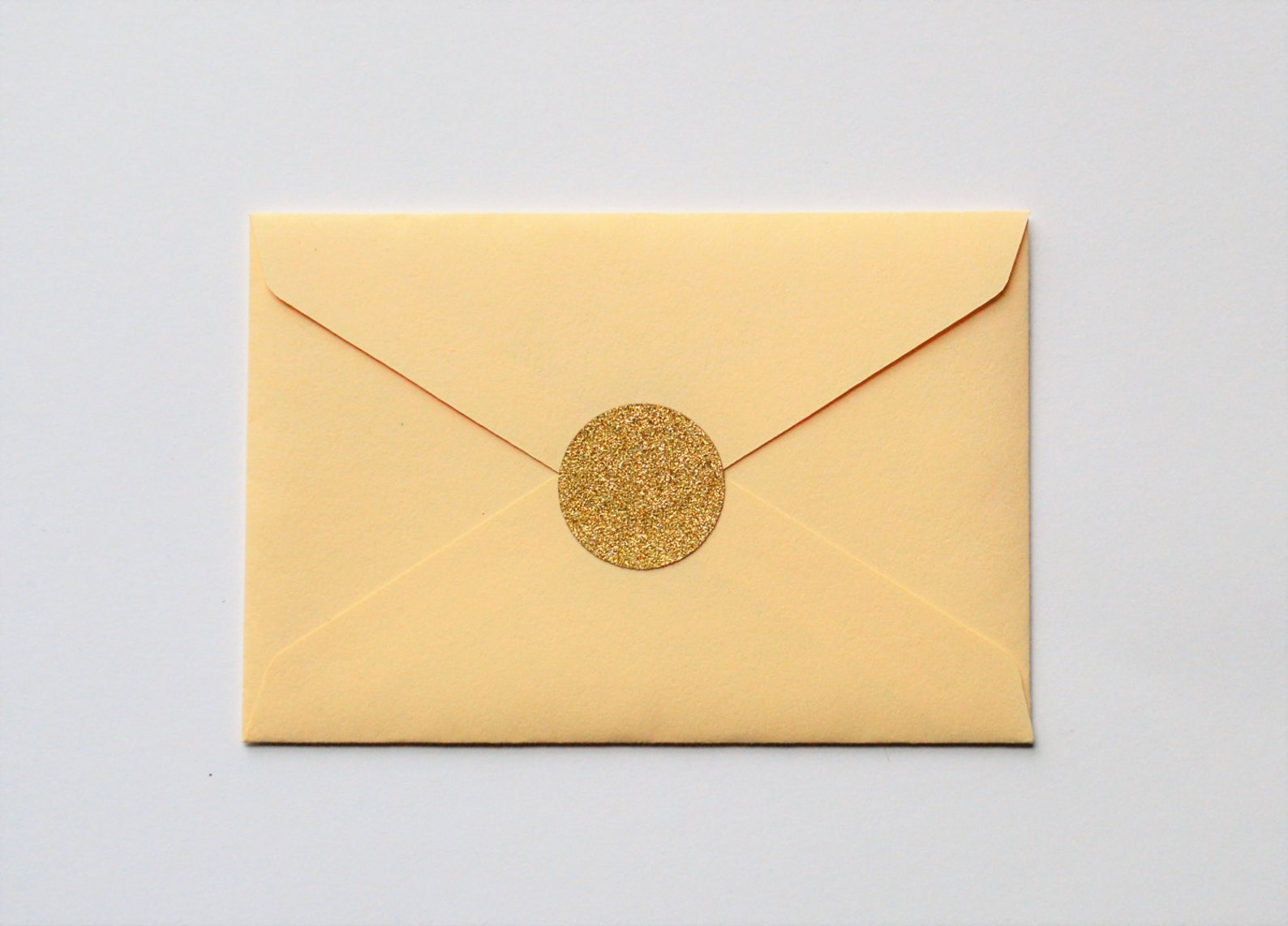 Round Glitter Envelope Seals Any Color Gold Glitter Etsy