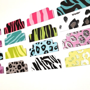 Animal Tab Dividers - Animal Print Planner Tabs - Journal Tabs - File Tabs - Animal Print Tabs - Leopard Tabs - Notebook Tabs - Tab Dividers
