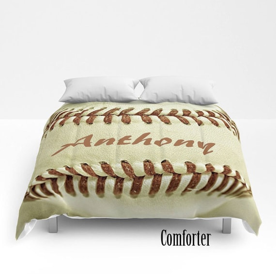Baseball Comforter Baseball Duvet Cover Custom Etsy
