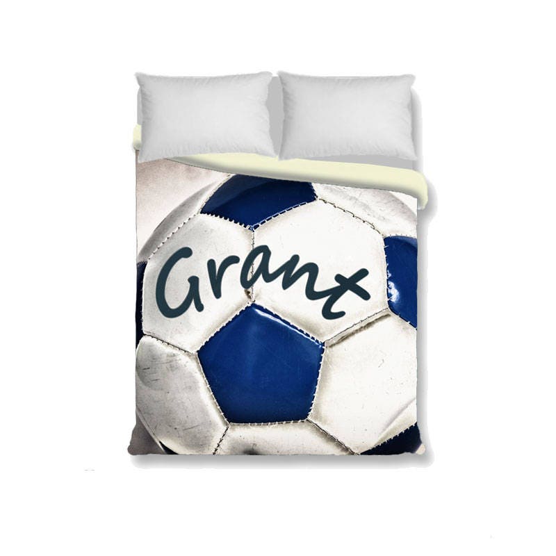 Custom Duvet Cover Soccer Ball With Name Sports 50