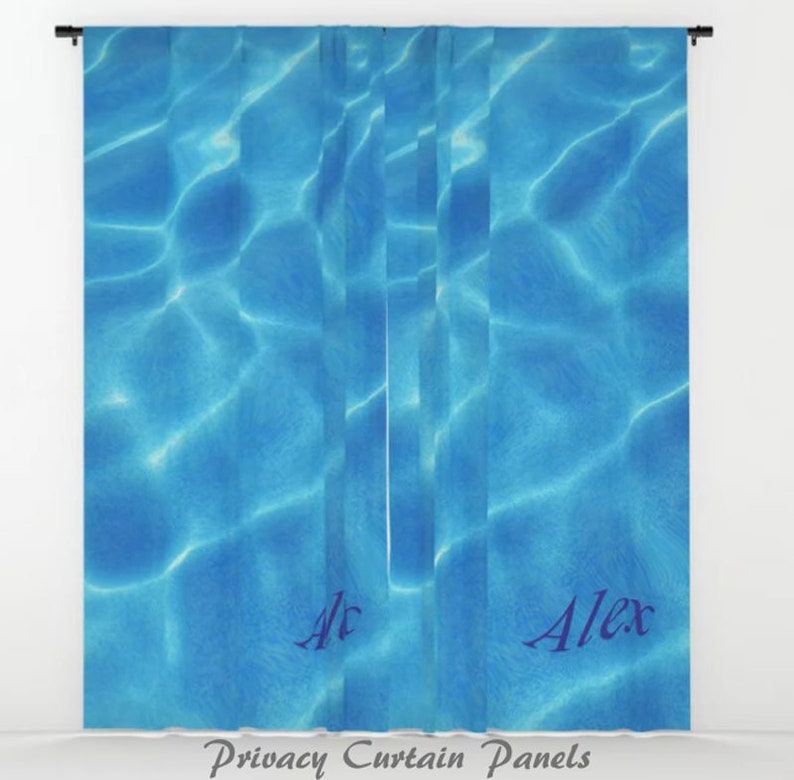 Pool Window Curtain-Sports Decor-Swimmer Bedroom-Diver Bedroom-Sheer Curtain-Privacy Curtain-Single Panel Curtain-Rod Pocket Curtain