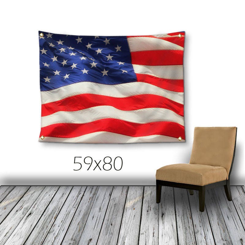American Flag TapestryUSA Wall DecorOutdoor Wall HangingRed Etsy