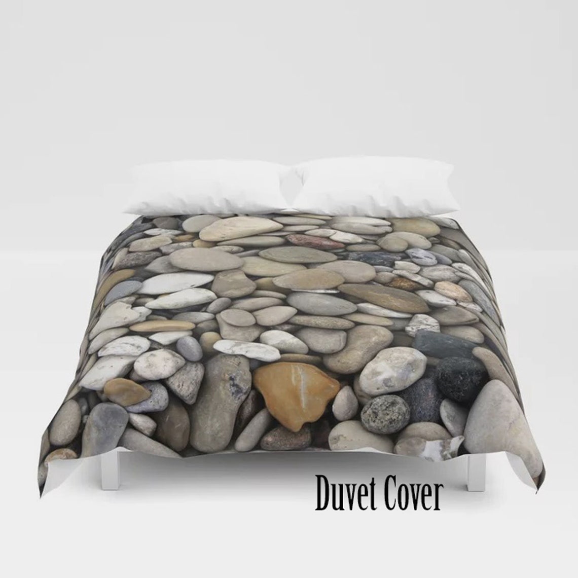 Lake Rocks ComforterRock BeddingBeach Stones Duvet CoverTan Etsy