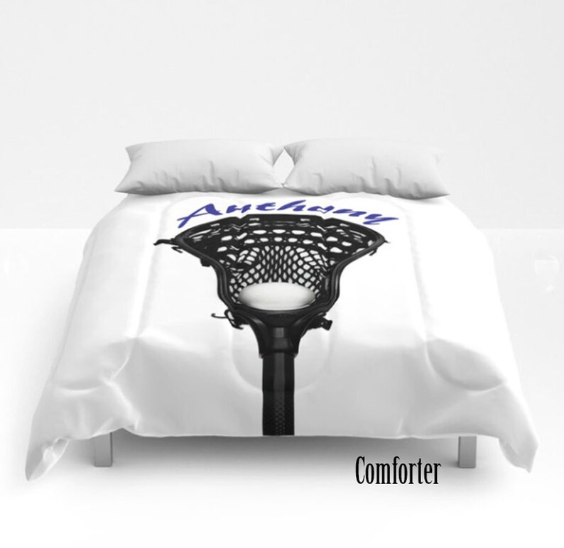 Lacrosse Comforter Lacrosse Duvet Cover Personalized Etsy