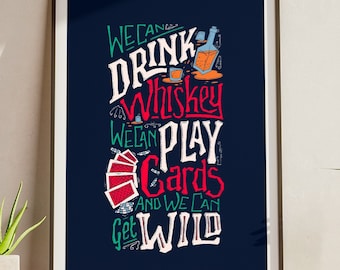 Frank Turner We Can Drink Whiskey Poster - Lyric Art Print