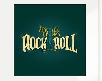 Frank Turner Lyric Art Print, Rock and Roll Poster (7x7 inch)