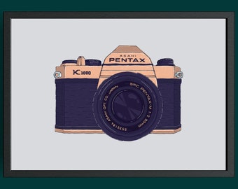 Asahi Pentax Vintage Camera Poster Art Print - A3 and A4 poster