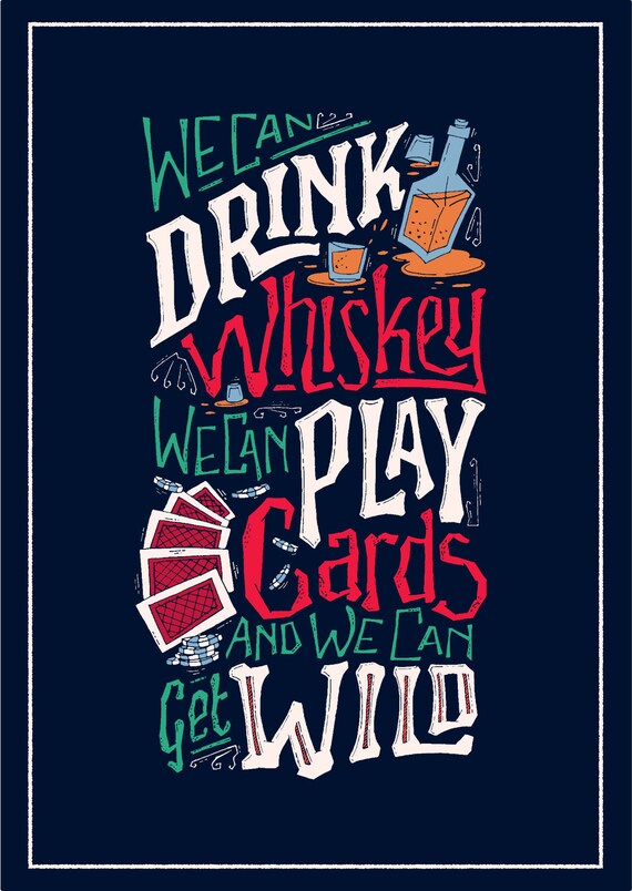 We Can Drink Whiskey Poster Frank Turner Lyrics Etsy