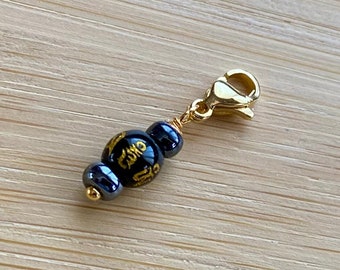 Mini Buddhist Amulet Clip on Charm. Evil Eye. Good Luck. Love Token. Minimalist.