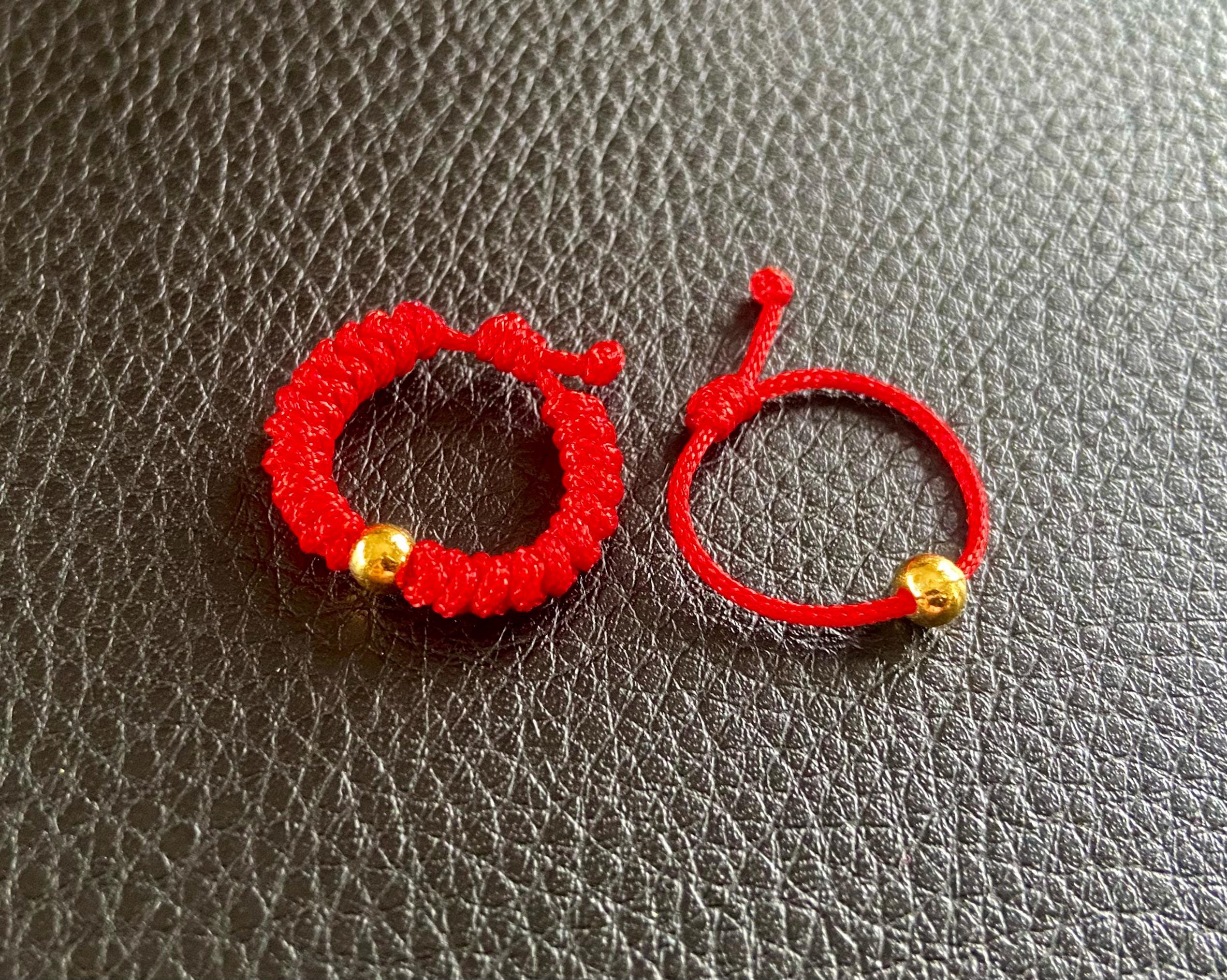 Red string of fate pinky ring - Etsy 日本