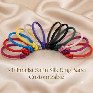 Handgemachte Satin Ring. Leicht verstellbar. Wunschfarbe. Minimalistischer Schmuck.