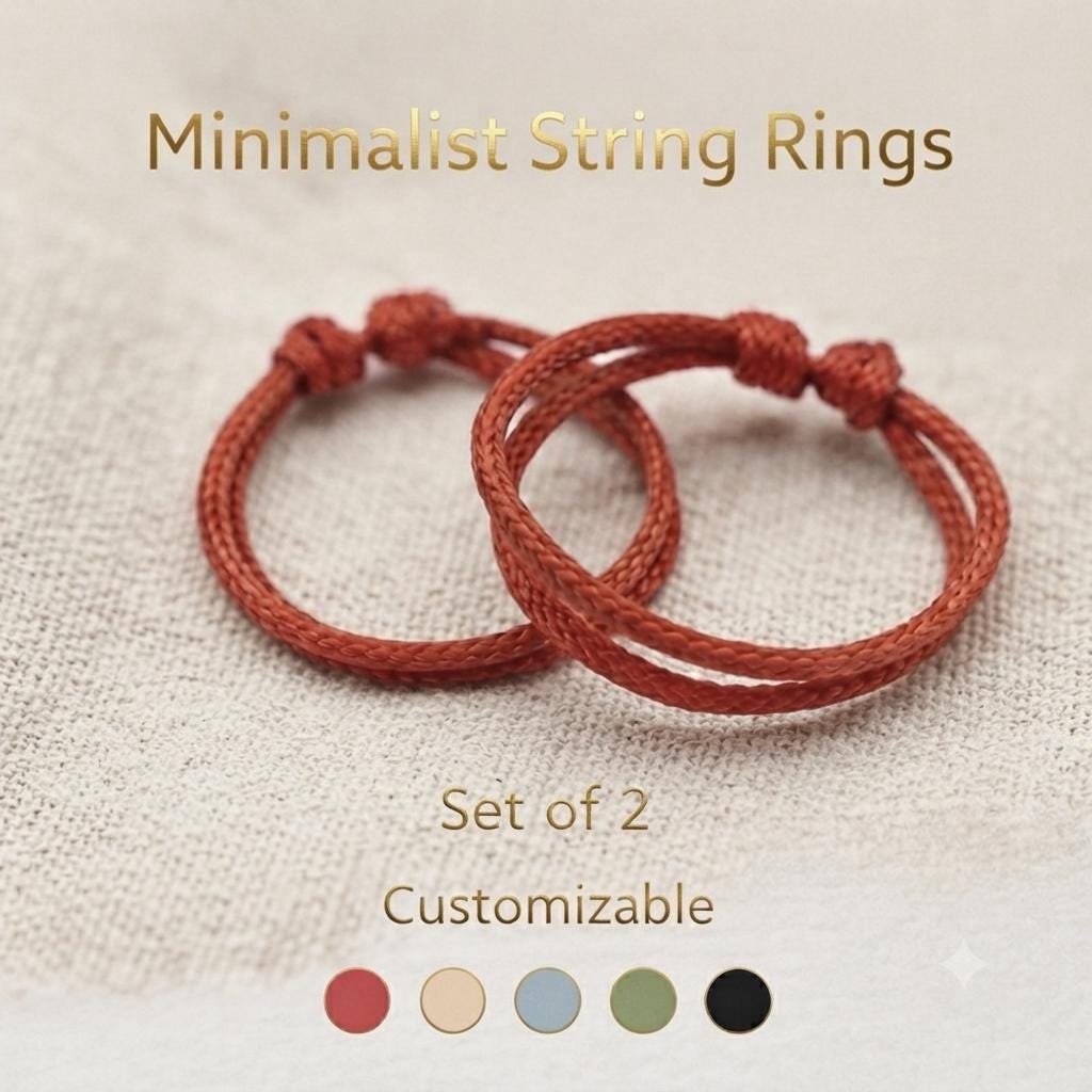 Red string of fate pinky ring - Etsy 日本