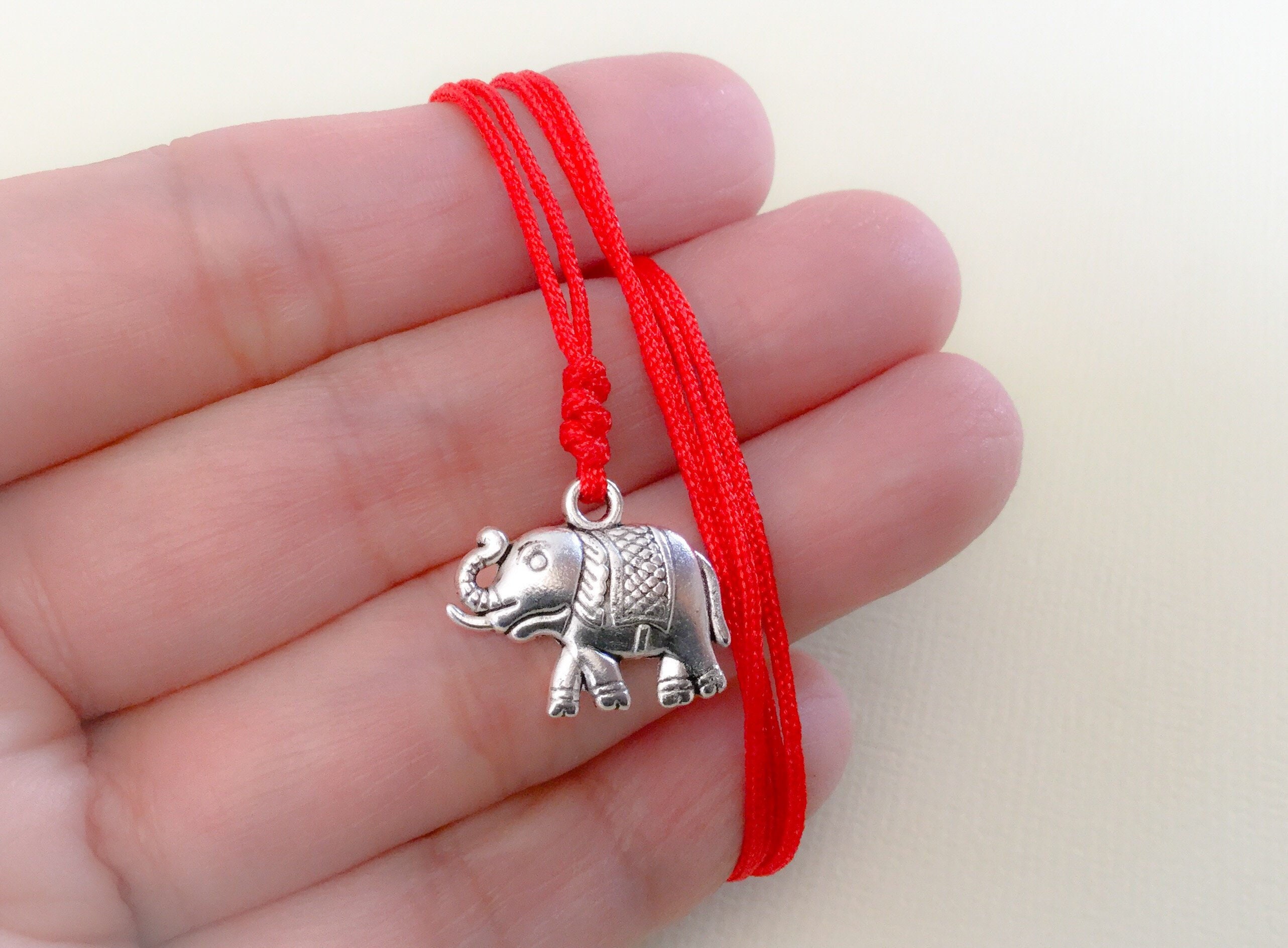 Elephant Choker Necklace. Elephant Pendant Adjustable String Etsy