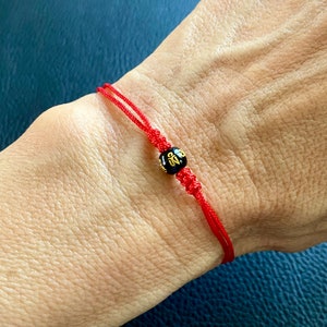 Tibetan Om Bracelet. Adjustable String Bracelet. Evil Eye. Good Luck. Amulet. Protection. String of fate. Minimalist. Love Token.