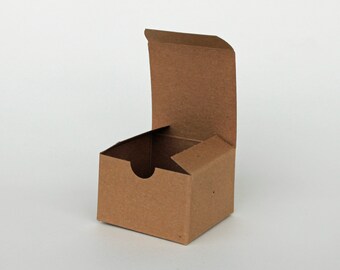 Kraft Favor Box Set, 3x3x2 Boxes, Wedding & Bridal Shower, Set of 50