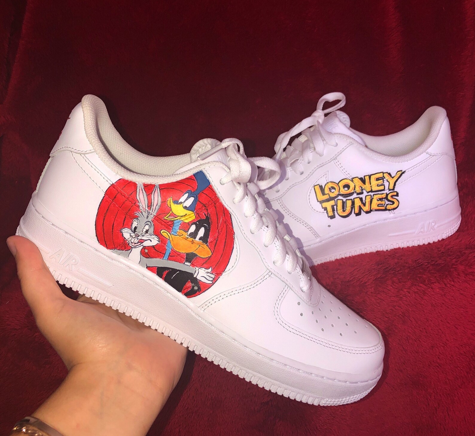 Looney Tunes Inspired Custom Air Force 1s | Etsy