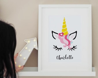 Personalised Unicorn Print