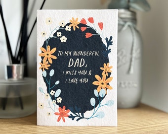 Miss You Wonderful Dad Seeded Father's Day Card