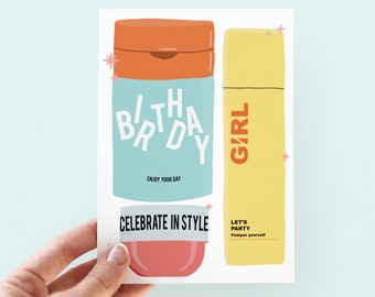 Birthday Skincare Card For Teen Girls